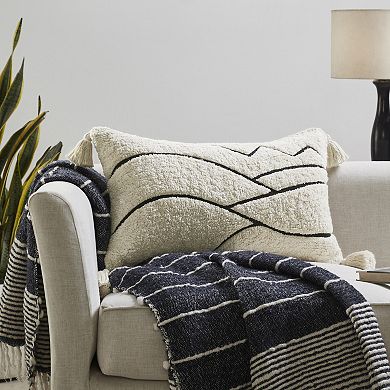 Peppermint Home Abstract Line Tufted Cotton Pillow Covers - Set of 2