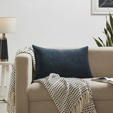 Peppermint Home Plush Cotton Velvet Decorative Throw Pillow Covers, Set of 2