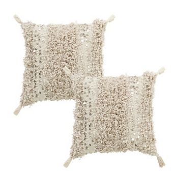Peppermint Home Sparkle Shaggy Decorative Pillow Covers - Set of 2
