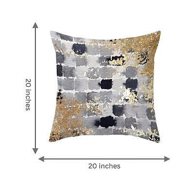 Peppermint Home Marble Print Shimmer Decorative Throw Pillow Covers - Set of 2