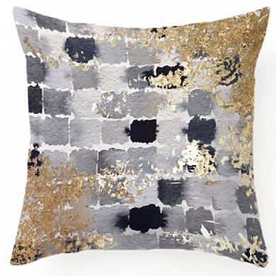 Peppermint Home Marble Print Shimmer Decorative Throw Pillow Covers - Set of 2