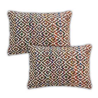 Peppermint Home Woven Decorative Throw Pillow Covers - Set of 2