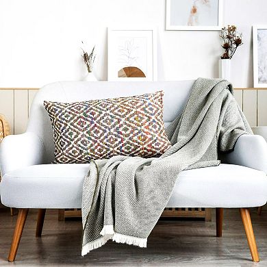 Peppermint Home Woven Decorative Throw Pillow Covers - Set of 2