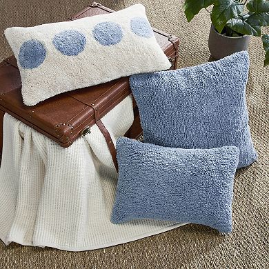 Peppermint Home Haven Polka Dot Cotton Tufted Lumbar Pillow Covers, Set of 2