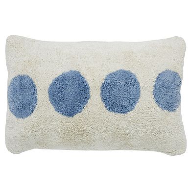 Peppermint Home Haven Polka Dot Cotton Tufted Lumbar Pillow Covers, Set of 2