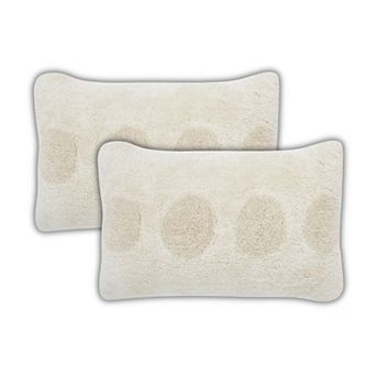 Peppermint Home Haven Polka Dot Cotton Tufted Lumbar Pillow Covers, Set of 2