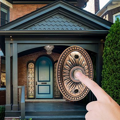 IQ America Over-sized Wired Lighted Pushbutton Doorbell