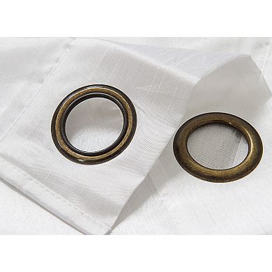 Nancy Elegant Faux Silk Grommet Curtain Panel - Machine Washable Polyester Curtain Panels