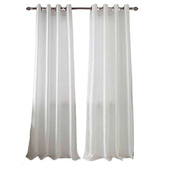 Nancy Elegant Faux Silk Grommet Curtain Panel - Machine Washable Polyester Curtain Panels