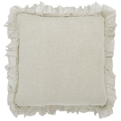 Peppermint Home Annabelle Linen Sheer Ruffle Decorative ThrowPillow Covers Set of 2