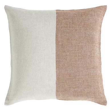 Peppermint Home Linen Stripe Decorative Square Throw Pillow Covers Set of 2