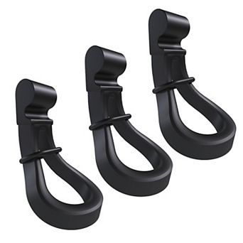 Hang It Simple Rubber Teardrop Hooks, Add-on Accessory for Kits 3 pk Black