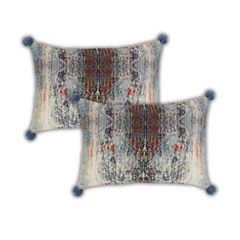 Peppermint Home Vintage Abstract Decorative Throw Pillow Covers - Set of 2