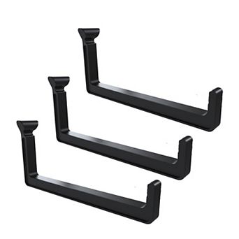 Hang It Simple Long Plastic Hooks, Add-on Accessory for Kits 3 pk Black