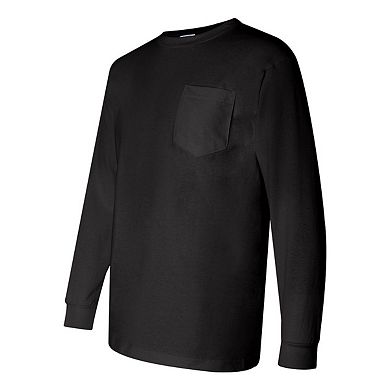 Bayside Union-Made Long Sleeve T-Shirt with a Pocket
