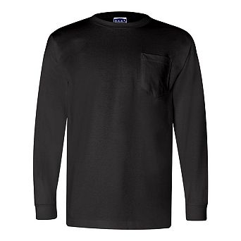 Bayside Union-Made Long Sleeve T-Shirt with a Pocket