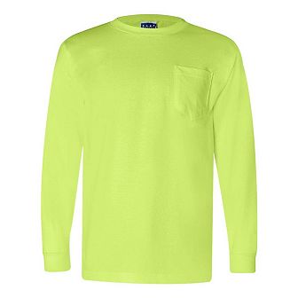Bayside Union-Made Long Sleeve T-Shirt with a Pocket