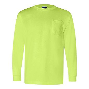 Bayside Union-Made Long Sleeve T-Shirt with a Pocket