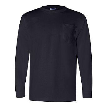 Bayside Union-Made Long Sleeve T-Shirt with a Pocket