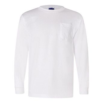 Bayside Union-Made Long Sleeve T-Shirt with a Pocket
