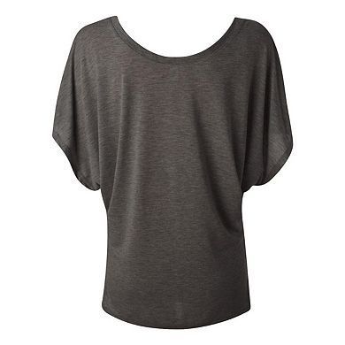 BELLA + CANVAS Womens Flowy Draped Dolman Tee