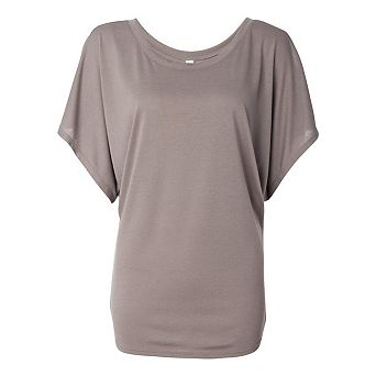 BELLA + CANVAS Womens Flowy Draped Dolman Tee
