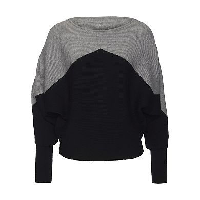 Lascana Women's Color Block Ribbed Knit Sweater