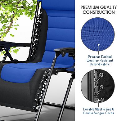 Nestl Outdoor Padded Zero Gravity Chair