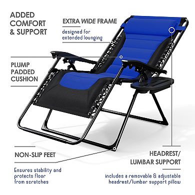 Nestl Outdoor Padded Zero Gravity Chair