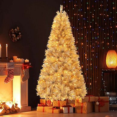 Costway 5/6/7 FT Christmas Tree Artificial Xmas Tree with 385/553/807 Branch Tips