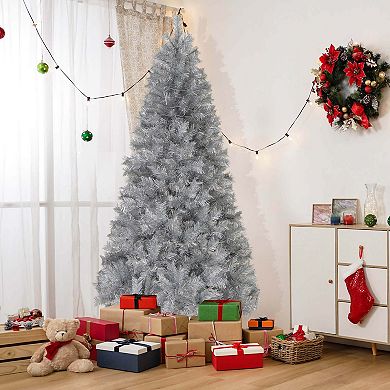 Costway 5/6/7 FT Christmas Tree Artificial Xmas Tree with 385/553/807 Branch Tips