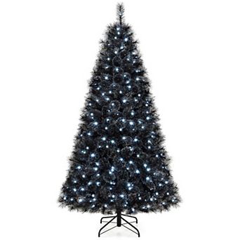 Costway 6/7/8 FT Halloween Christmas Tree with 362/572/860 Branch Tips Frosted Pine Needles