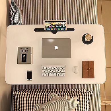 X-Large Lap Desk Tray for Bed & Sofa with Cup Holder & Foldable Legs Laptop Table