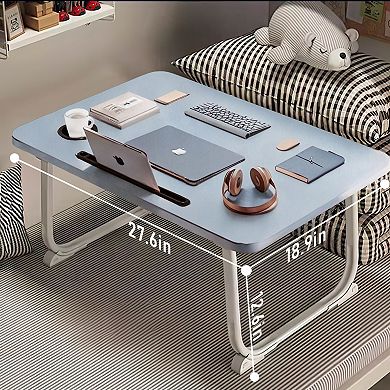 X-Large Lap Desk Tray for Bed & Sofa with Cup Holder & Foldable Legs Laptop Table