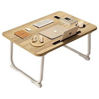 X-Large Lap Desk Tray for Bed & Sofa with Cup Holder & Foldable Legs Laptop Table