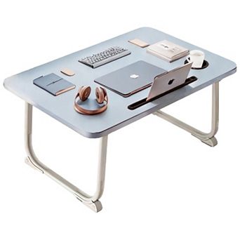 X-Large Lap Desk Tray for Bed & Sofa with Cup Holder & Foldable Legs Laptop Table
