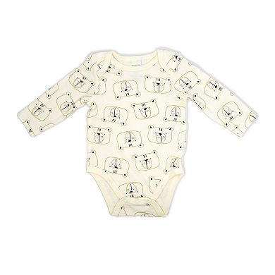 Baby Boys 3 Piece Faux Sherpa Bears Overall, Bodysuit, and Cap Set