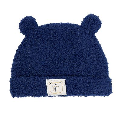 Baby Boys 3 Piece Faux Sherpa Bears Overall, Bodysuit, and Cap Set