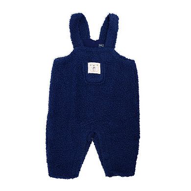 Baby Boys 3 Piece Faux Sherpa Bears Overall, Bodysuit, and Cap Set