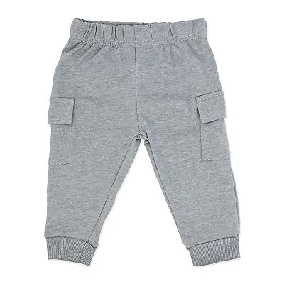 Baby Boys Piece Gray Stripe Terry Jogger Set
