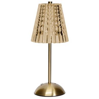 11-inch Amber Acrylic LED Touch Lamp