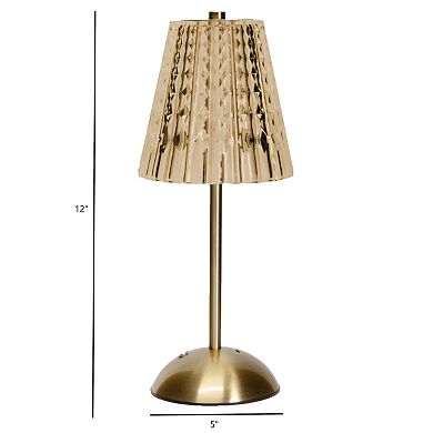 11-inch Amber Acrylic LED Touch Lamp