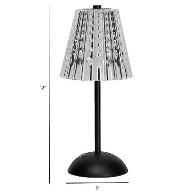 11-inch Black Acrylic LD Touch Lamp