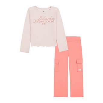Girls 4-6x Under Armour 2 pc Long Sleeve Top & Cargo Pant Set