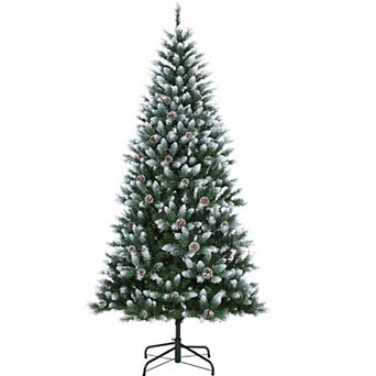 Artificial Christmas Tree w/Pinecone Decoration, Metal Base,for Home, Office