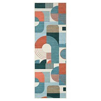 Washable Rug Bordered Foldable Indoor Carpet Ultra-Soft Stain-Resistant Low Pile Floor Cover