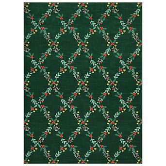Christmas Rug Soft Washable Rugs for Living Room, Large Area Rugs for Bedroom with Non Slip Backing