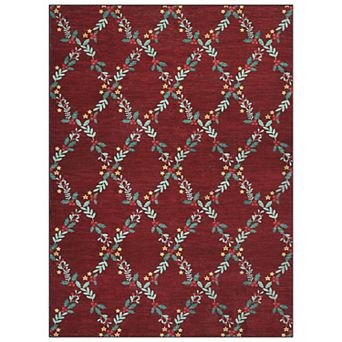 Christmas Rug Soft Washable Rugs for Living Room, Large Area Rugs for Bedroom with Non Slip Backing