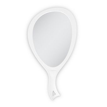 Large Teardrop Handheld Mirror — Optical-Quality 1X