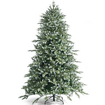 Costway 8ft Hinged Artificial Christmas Spruce Tree w/ 1658 Mixed PE & PVC Tips